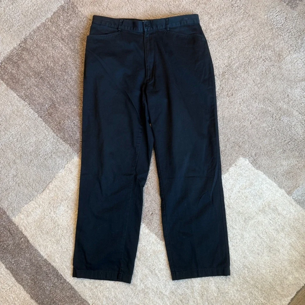 Polo Ralph Lauren Mens Black Cotton Chino Pants 36x30 Straight Leg